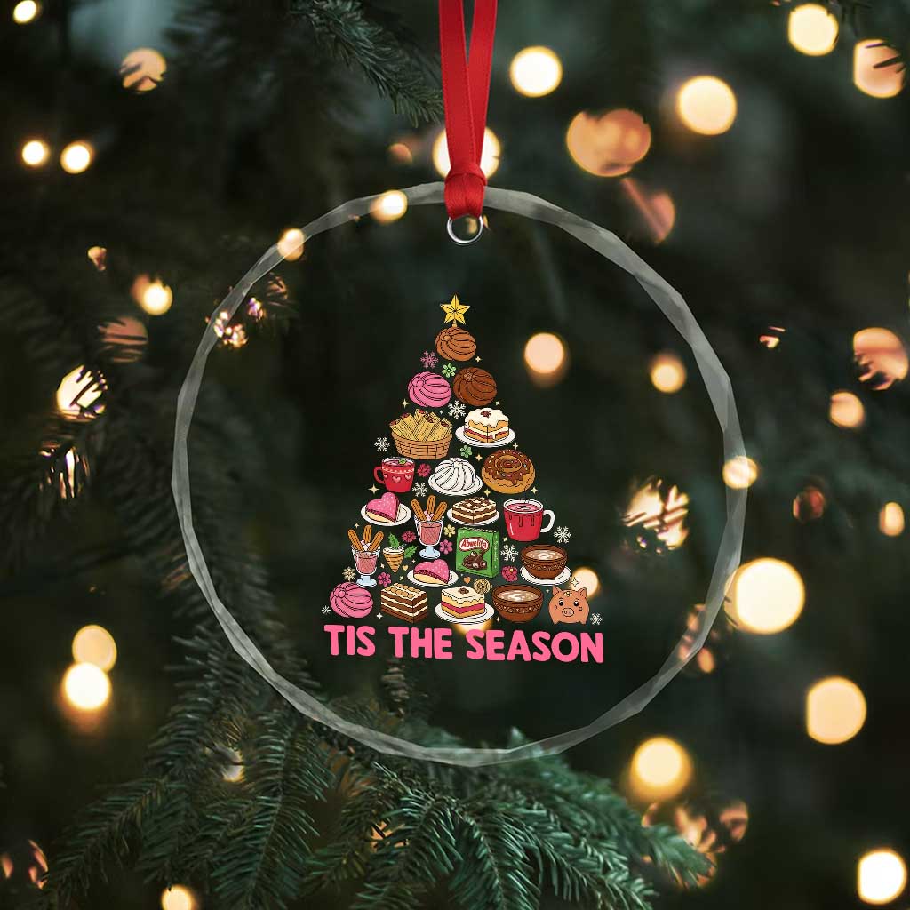 Tis The Season Mexican Christmas Crystal Glass Ornament TS14 Print Your Wear