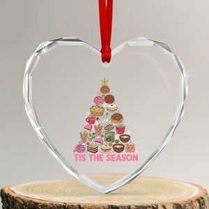 Tis The Season Mexican Christmas Heart Crystal Glass Ornament TS14 Transparent Glass 3'' Heart Print Your Wear