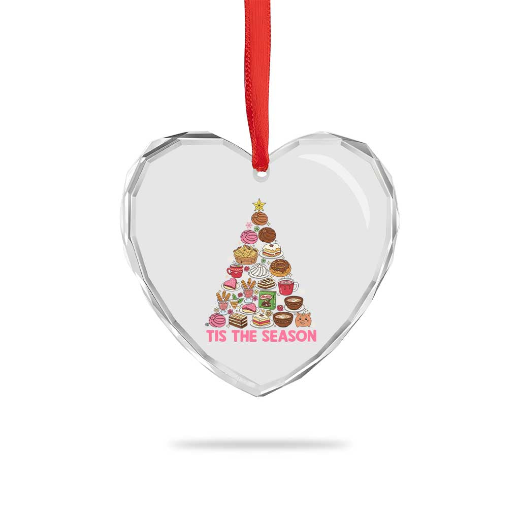 Tis The Season Mexican Christmas Heart Crystal Glass Ornament TS14 Print Your Wear