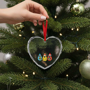 Tis The Season To Be Knitting Heart Crystal Glass Ornament Christmas Gift TS12 Print Your Wear