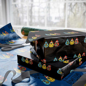 Tis The Season To Be Knitting Wrapping Paper Roll Xmas Gift TS12 Black Print Your Wear