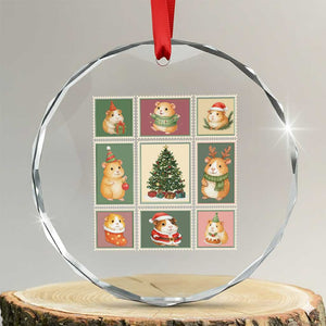 Tis The Season To Be Wheeky Crystal Glass Ornament Christmas Guinea Pig Gift TS12 Transparent Glass 3'' Circle Print Your Wear