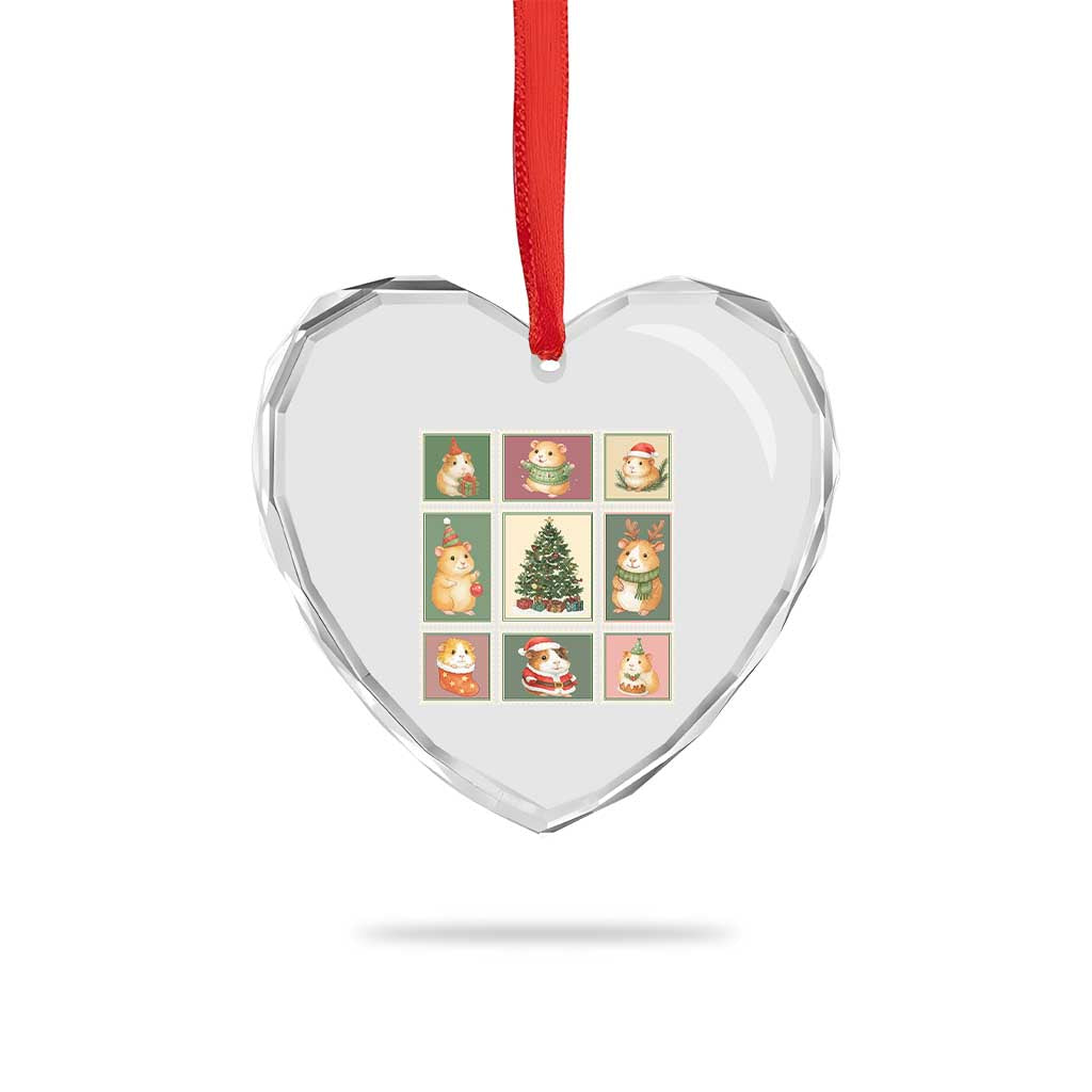 Tis The Season To Be Wheeky Heart Crystal Glass Ornament Christmas Guinea Pig Gift TS12 Print Your Wear
