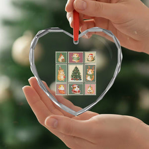 Tis The Season To Be Wheeky Heart Crystal Glass Ornament Christmas Guinea Pig Gift TS12 Print Your Wear
