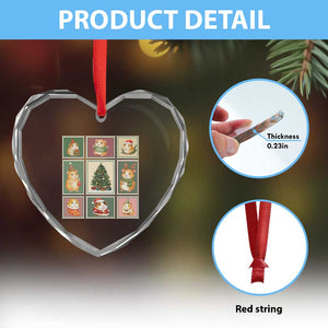 Tis The Season To Be Wheeky Heart Crystal Glass Ornament Christmas Guinea Pig Gift TS12 Print Your Wear