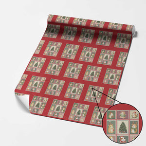 Tis The Season To Be Wheeky Wrapping Paper Roll Christmas Guinea Pig Gift TS12 Red Print Your Wear