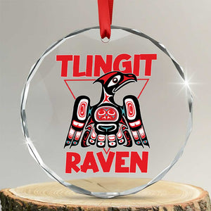 Tlingit Raven Totem Crystal Glass Ornament Alaska Native Tribal Art Design - Print Your Wear