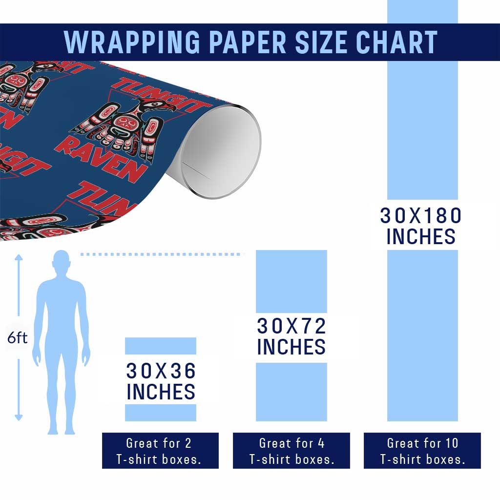 Tlingit Raven Totem Wrapping Paper Roll Alaska Native Tribal Art Design TS02 Print Your Wear