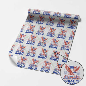 Today We Boom 4th of July Bald Eagle Fireworks Wrapping Paper Roll