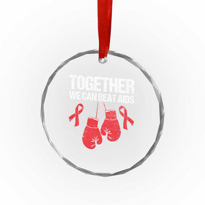 Together We Can Beat AIDS Crystal Glass Ornament Boxing HIV Awareness Gift TS12 Print Your Wear
