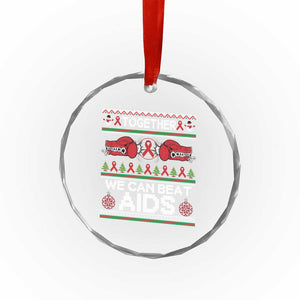 Together We Can Beat AIDS Crystal Glass Ornament HIV Awareness Boxing Ugly Sweater Gift TS12 Print Your Wear