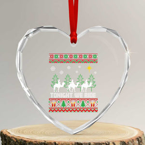 Tonight We Ride Heart Crystal Glass Ornament Three Wise Men Nativity Scene Christmas TS14 Transparent Glass 3'' Heart Print Your Wear