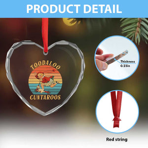 Toodaloo Cuntaroos Heart Crystal Glass Ornament Funny Sarcastic Goodbye Humor TS14 Print Your Wear