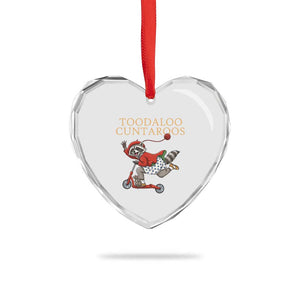 Toodaloo Cuntaroos Heart Crystal Glass Ornament Funny Sarcastic Raccoon Inappropriate Meme TS14 Print Your Wear