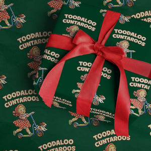 Toodaloo Cuntaroos Retro Scooter Girl Wrapping Paper Roll Funny Offensive Retro Goodbye Meme Dark Humor TS02 Green Print Your Wear