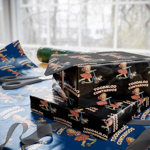 Toodaloo Cuntaroos Retro Scooter Girl Wrapping Paper Roll Funny Offensive Retro Goodbye Meme Dark Humor TS02 Black Print Your Wear