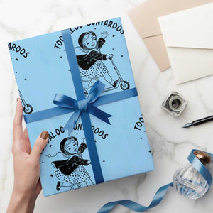 Toodaloo Cuntaroos Wrapping Paper Roll Funny Roller Girl Sarcastic TS14 Light Blue Print Your Wear