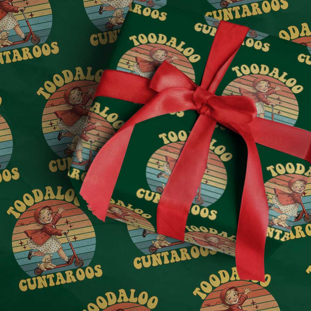Toodaloo Cuntaroos Wrapping Paper Roll Funny Roller Sassy Girl Sarcastic Humor TS14 Green Print Your Wear