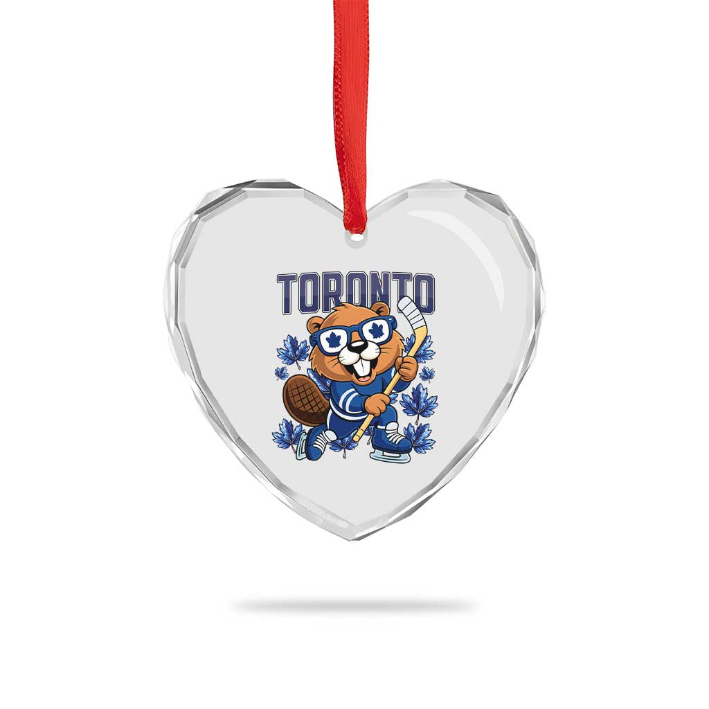 Toronto Ice Hockey Beaver Heart Crystal Glass Ornament Canadian Pride Gift TS12 Print Your Wear