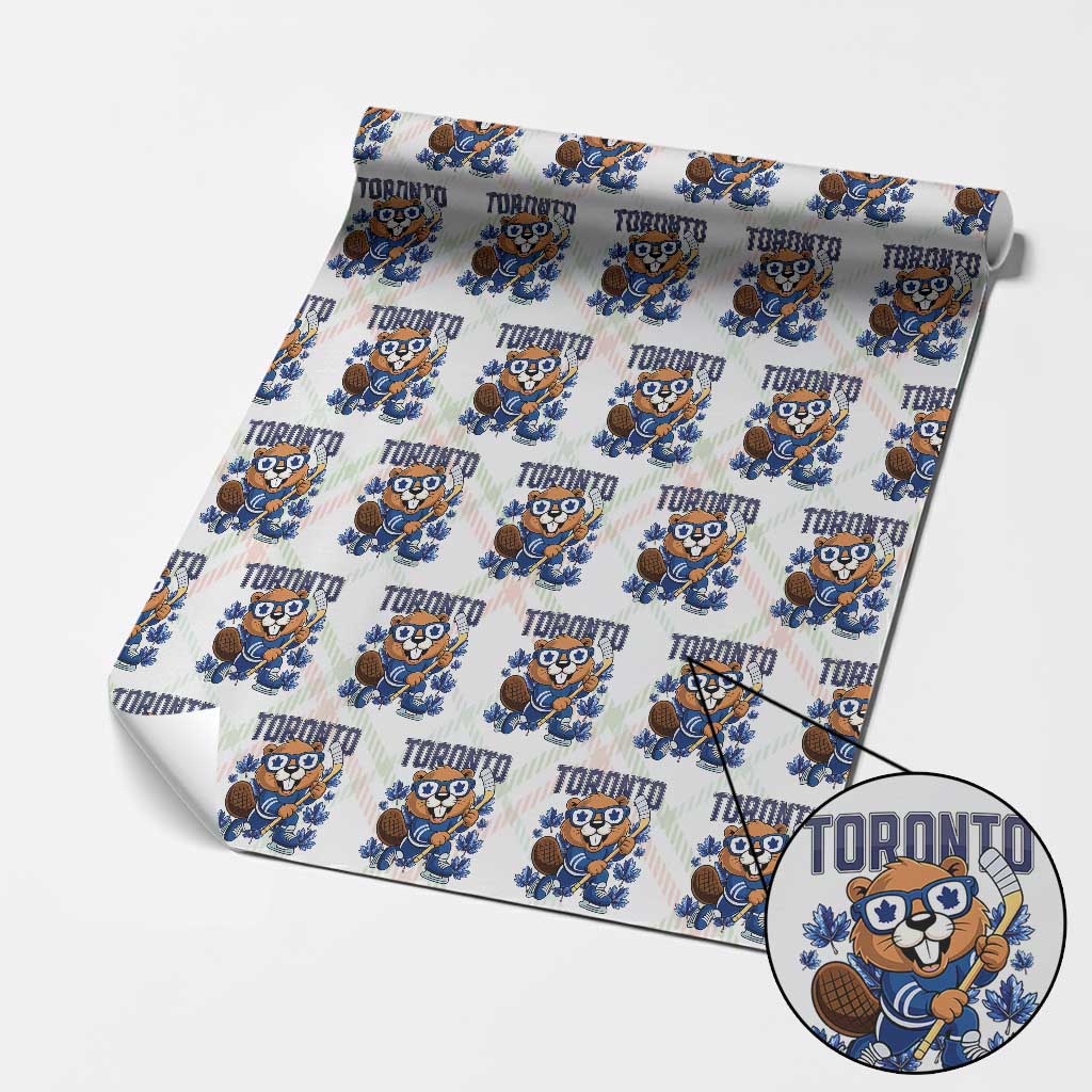 Toronto Ice Hockey Beaver Wrapping Paper Roll Canadian Pride Gift TS12 Christmas Plaid Print Your Wear