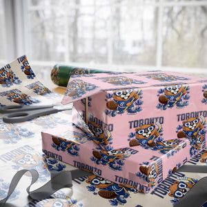 Toronto Ice Hockey Beaver Wrapping Paper Roll Canadian Pride Gift TS12 Light Pink Print Your Wear