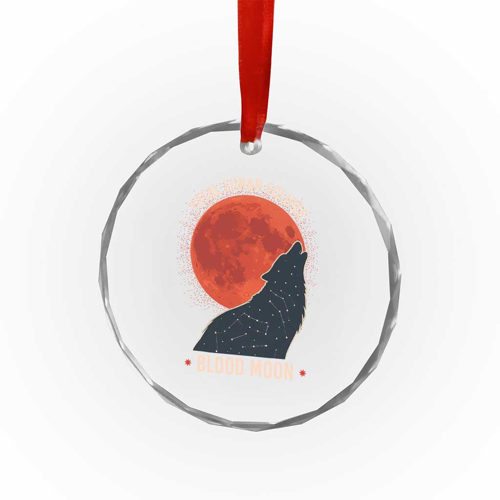 Total Lunar Eclipse March 3 2026 Crystal Glass Ornament Constellation Wolf Souvenir Graphic TS02 Print Your Wear