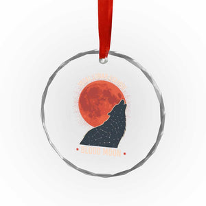 Total Lunar Eclipse March 3 2026 Crystal Glass Ornament Constellation Wolf Souvenir Graphic TS02 Print Your Wear