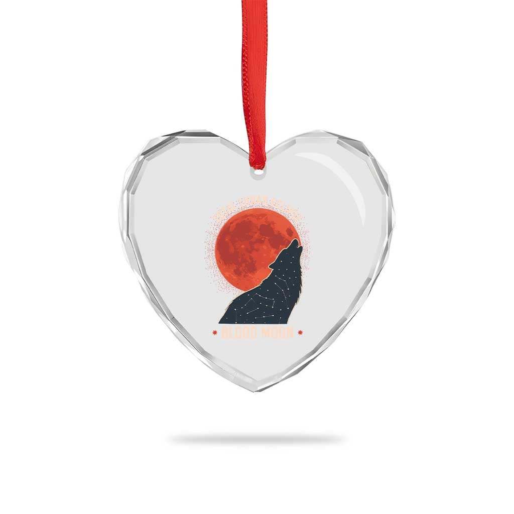 Total Lunar Eclipse March 3 2026 Heart Crystal Glass Ornament Constellation Wolf Souvenir Graphic TS02 Print Your Wear