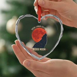 Total Lunar Eclipse March 3 2026 Heart Crystal Glass Ornament Constellation Wolf Souvenir Graphic TS02 Print Your Wear