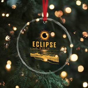 Total Solar Eclipse August 12 2026 Celestial Totality Crystal Glass Ornament Ocean Beach View Astronomy Souvenir TS02 Print Your Wear