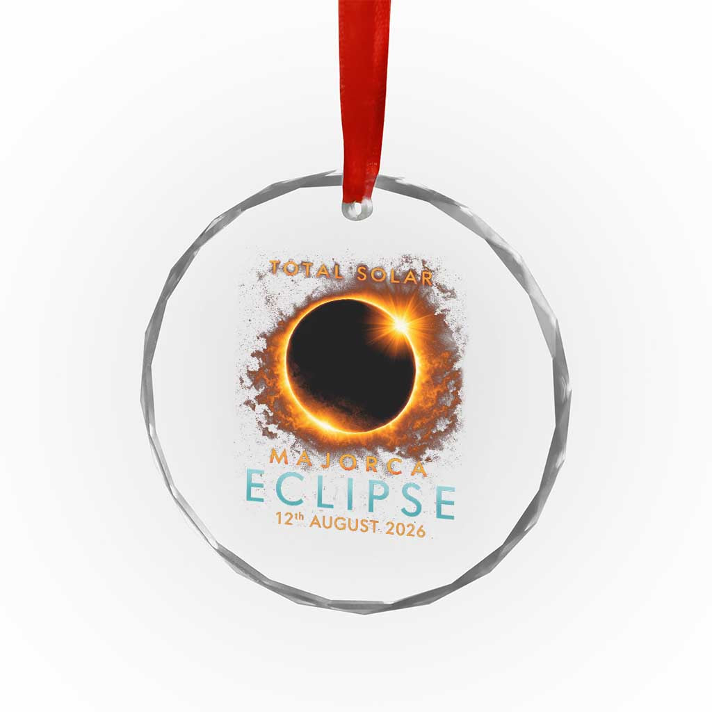 Total Solar Eclipse Crystal Glass Ornament 12th August 2026 Majorca Totality TS10 Print Your Wear