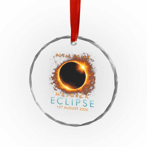 Total Solar Eclipse Crystal Glass Ornament 12th August 2026 Majorca Totality TS10 Print Your Wear