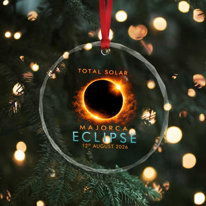 Total Solar Eclipse Crystal Glass Ornament 12th August 2026 Majorca Totality TS10 Print Your Wear