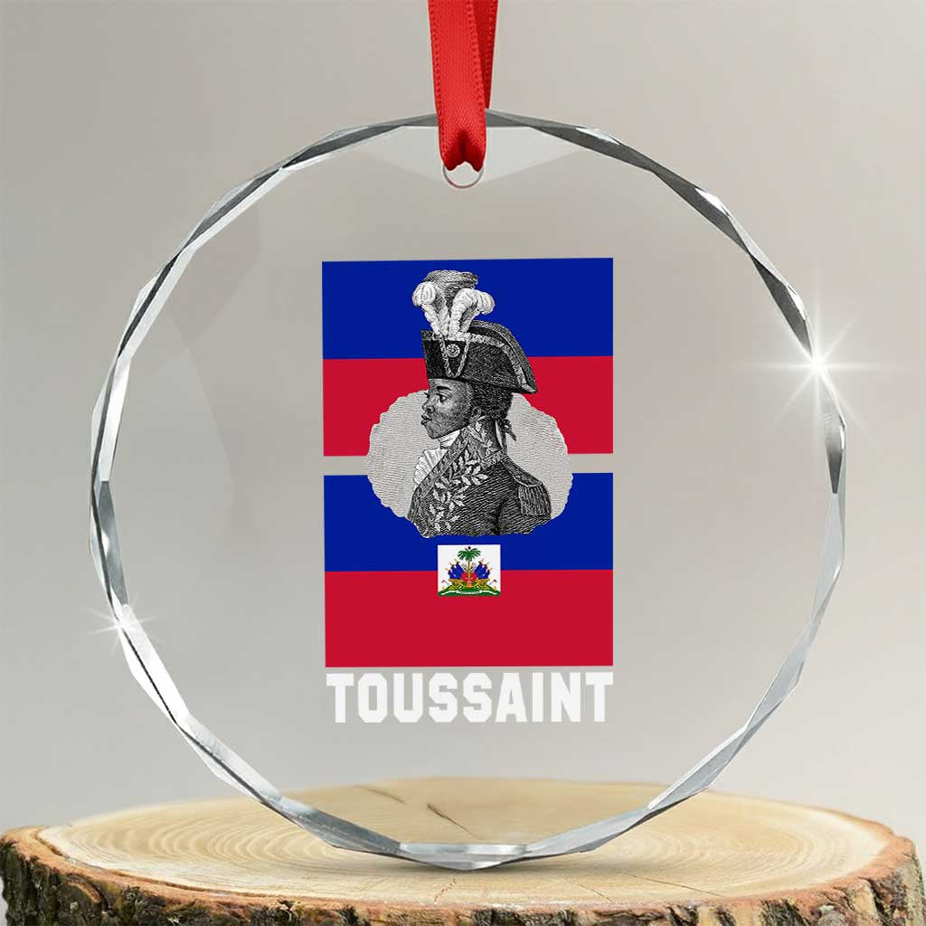 Toussaint Louverture Haitian Revolution Leader Crystal Glass Ornament Vintage General Portrait Haiti Freedom History TS02 Transparent Glass 3'' Circle Print Your Wear