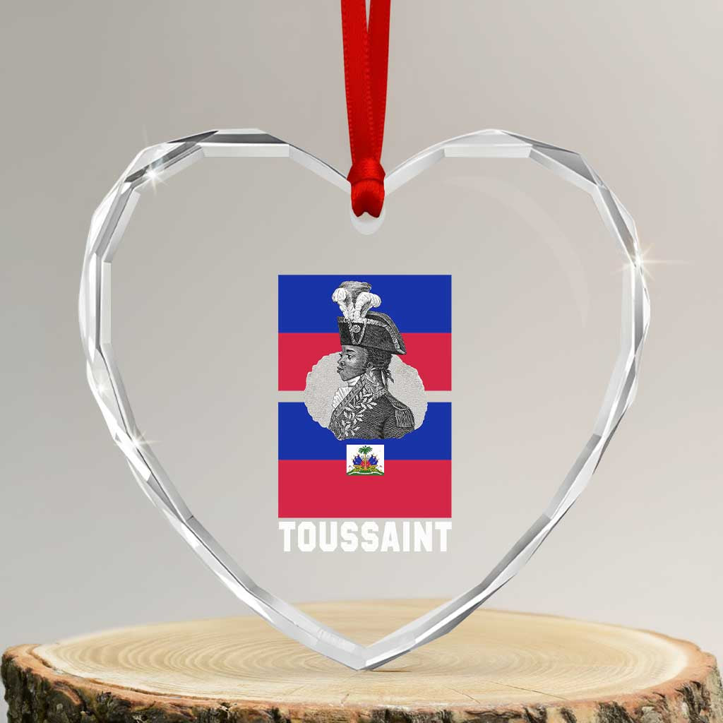 Toussaint Louverture Haitian Revolution Leader Heart Crystal Glass Ornament Vintage General Portrait Haiti Freedom History TS02 Transparent Glass 3'' Heart Print Your Wear