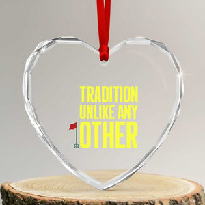 Tradition Unlike Any Other Georgia Golfing Heart Crystal Glass Ornament for Golf Lover Augusta Sports TS02 Transparent Glass 3'' Heart Print Your Wear