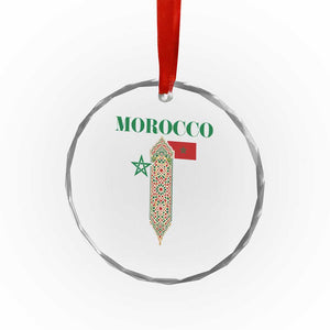 Traditional Moroccan Mosaic Archway Graphic Crystal Glass Ornament Morocco Architecture Tile Pattern
