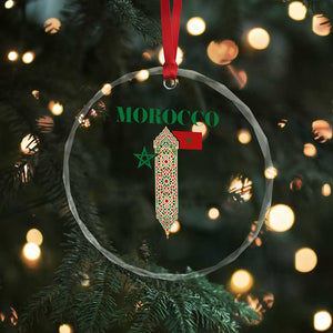 Traditional Moroccan Mosaic Archway Graphic Crystal Glass Ornament Morocco Architecture Tile Pattern