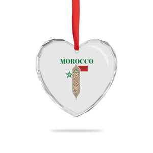 Traditional Moroccan Mosaic Archway Graphic Heart Crystal Glass Ornament Morocco Architecture Tile Pattern TS02 Print Your Wear