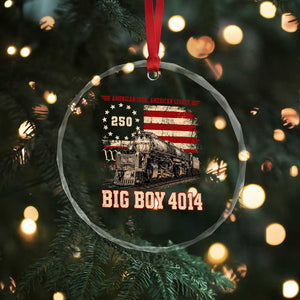 Train USA 250th Anniversary Crystal Glass Ornament American Iron Legacy Steam Locomotive Railroad Train Engine TS11 Print Your Wear
