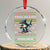 Tralalero Tralala Christmas Meme Crystal Glass Ornament Snowboard Ugly Xmas TS14 Transparent Glass 3'' Circle Print Your Wear
