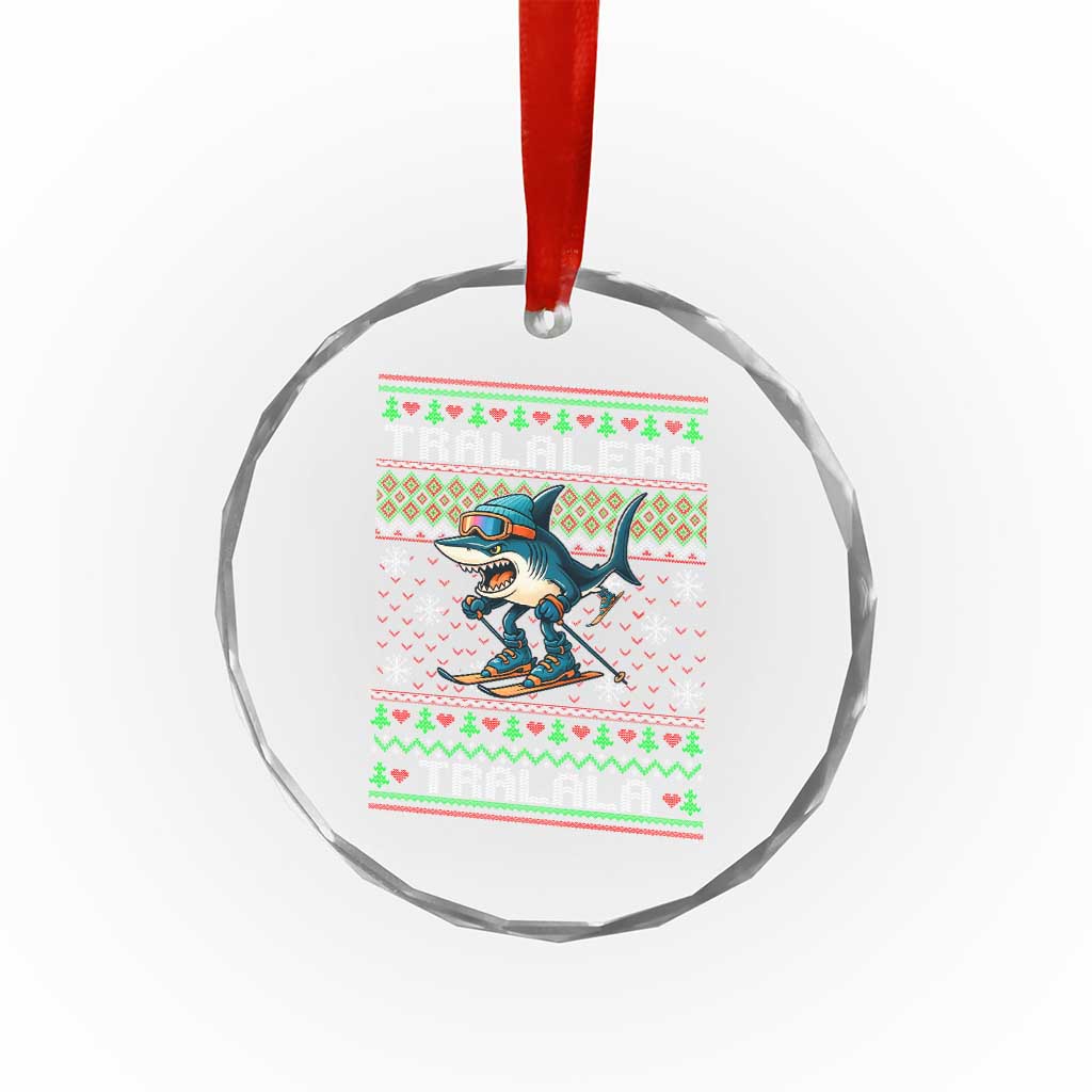 Tralalero Tralala Christmas Meme Crystal Glass Ornament Snowboard Ugly Xmas TS14 Print Your Wear