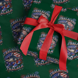 Tralalero Tralala Shark Italian Brainrot 4th Of July Meme Wrapping Paper Roll