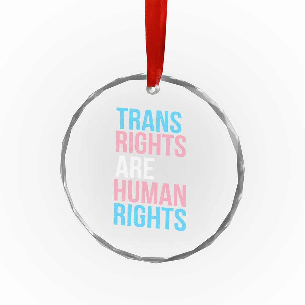 Trans Rights Crystal Glass Ornament Human Rights Transgender Pride Gender Equality TS10 Print Your Wear