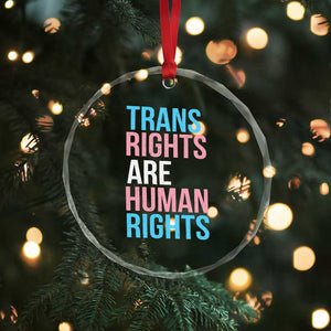 Trans Rights Crystal Glass Ornament Human Rights Transgender Pride Gender Equality TS10 Print Your Wear