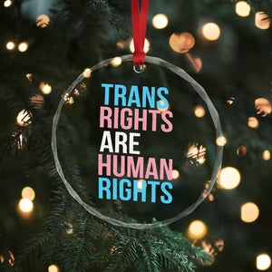 Trans Rights Crystal Glass Ornament Human Rights Transgender Pride Gender Equality TS10 Print Your Wear