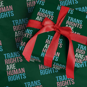 Trans Rights Wrapping Paper Roll Human Rights Transgender Pride Gender Equality TS10 Green Print Your Wear
