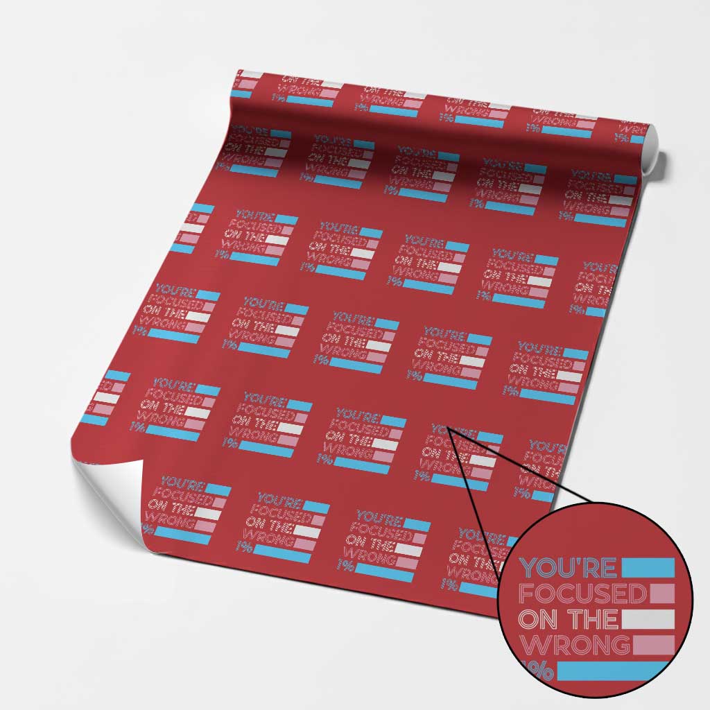 Trans Rights Wrapping Paper Roll Transgender LGBTQ Queer Pride Ally Social Justice TS10 Red Print Your Wear