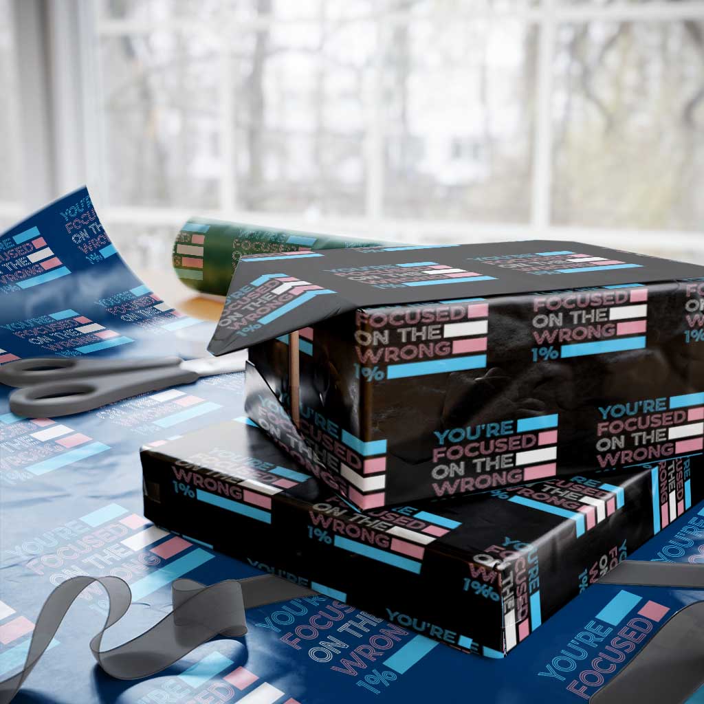 Trans Rights Wrapping Paper Roll Transgender LGBTQ Queer Pride Ally Social Justice TS10 Black Print Your Wear
