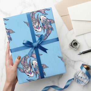 Transgender Ally Koi Fish Wrapping Paper Roll Funny Japanese Art Graphic